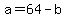 +a+=+64+-+b+