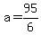 +a+=+95%2F6+
