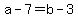 +a+-+7+=+b+-+3+