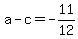 +a+-+c+=+-11%2F12+