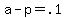 +a+-+p+=+.1+