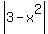 +abs%283+-+x%5E2%29+