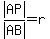 +abs%28AP%29%2Fabs%28AB%29+=+r+