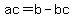 +ac+=+b+-+bc+