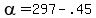 +alpha+=+297+-+.45+