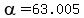 +alpha+=+63.005+