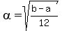 +alpha+=+sqrt%28%28b-a%29%2F12%29