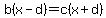+b%28x-d%29=c%28x%2Bd%29+
