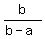 +b%2F+%28b-a%29