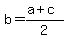 +b=%28a%2Bc%29%2F2+