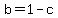+b=1-c
