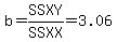 +b=SSXY%2FSSXX=3.06
