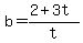+b+=+%28+2+%2B+3t+%29+%2F+t+
