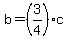 +b+=+%283%2F4%29%2Ac+