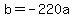 +b+=+-220a+