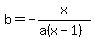 +b+=+-x%2F%28a%28x-1%29%29+