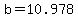 +b+=+10.978+