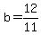 +b+=+12%2F11+