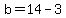 +b+=+14+-+3+