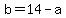 +b+=+14+-+a+