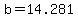 +b+=+14.281+