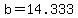 +b+=+14.333+