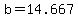 +b+=+14.667+