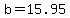 +b+=+15.95+