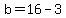 +b+=+16+-+3+