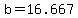 +b+=+16.667+