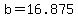 +b+=+16.875+