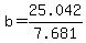+b+=+25.042+%2F+7.681+