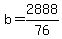 +b+=+2888%2F76+