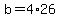 +b+=+4%2A26+