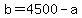 +b+=+4500+-+a+
