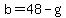 +b+=+48+-+g+