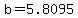 +b+=+5.8095+