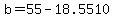 +b+=+55+-+18.5510+