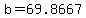 +b+=+69.8667+