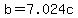 +b+=+7.024c+