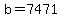 +b+=+7471+