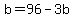 +b+=+96+-+3b+