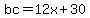 +bc=12x%2B30