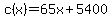 +c%28x%29=65x%2B5400+