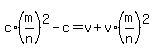 +c%2A%28m%2Fn%29%5E2+-+c++=+v+%2B+v%2A%28m%2Fn%29%5E2
