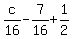 +c%2F16+-+7%2F16+%2B+1%2F2+