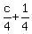 +c%2F4+%2B+1%2F4+
