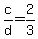 +c%2Fd+=+2%2F3+