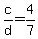 +c%2Fd+=+4%2F7+