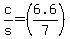 +c%2Fs+=+%286.6%2F7%29+